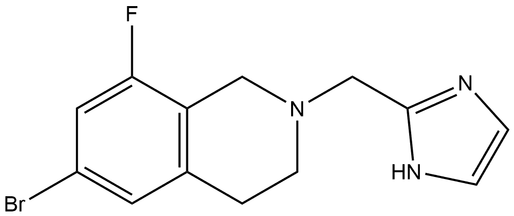 6-Bromo-8-fluoro-1,2,3,4-tetrahydro-2-(1H-imidazol-2-ylmethyl)isoquinoline Structure