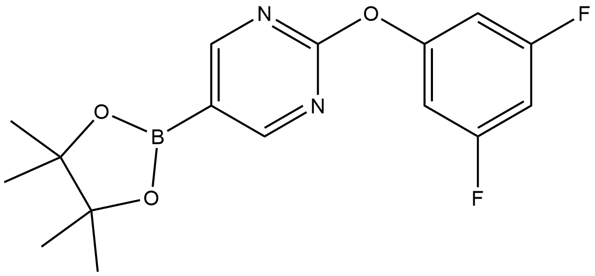 2-(3,5-Difluorophenoxy)-5-(4,4,5,5-tetramethyl-1,3,2-dioxaborolan-2-yl)pyrimi... Structure