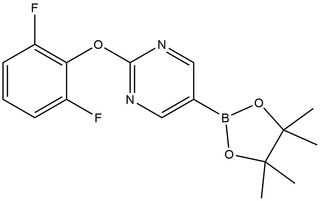 2-(2,6-Difluorophenoxy)-5-(4,4,5,5-tetramethyl-1,3,2-dioxaborolan-2-yl)pyrimi... Structure