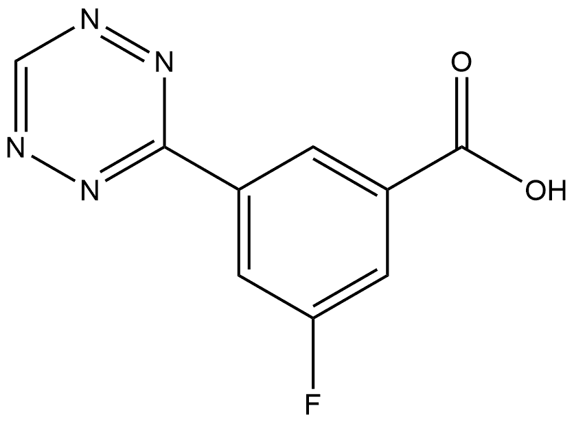 3-Fluoro-5-(1,2,4,5-tetrazin-3-yl)benzoic acid Structure