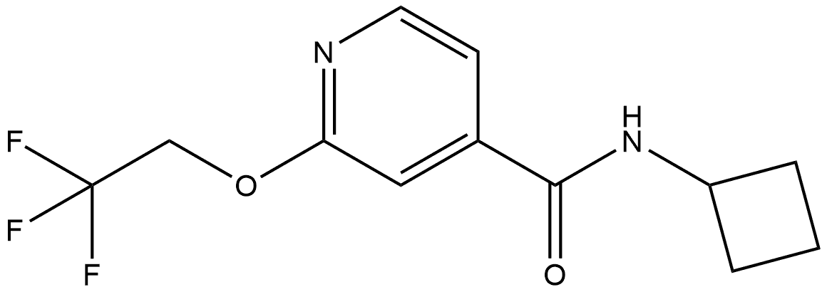 N-Cyclobutyl-2-(2,2,2-trifluoroethoxy)-4-pyridinecarboxamide Structure