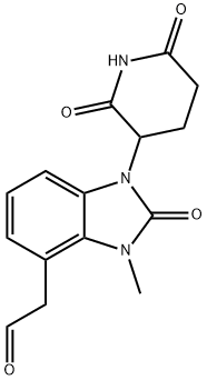 1H-Benzimidazole-4-acetaldehyde, 1-(2,6-dioxo-3-piperidinyl)-2,3-dihydro-3-methyl-2-oxo- Structure