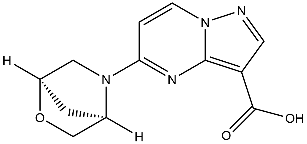5-(1R,4R)-2-Oxa-5-azabicyclo[2.2.1]hept-5-ylpyrazolo[1,5-a]pyrimidine-3-carboxylic acid Structure