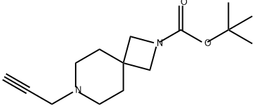 2,7-Diazaspiro[3.5]nonane-2-carboxylic acid, 7-(2-propyn-1-yl)-, 1,1-dimethylethyl ester Structure