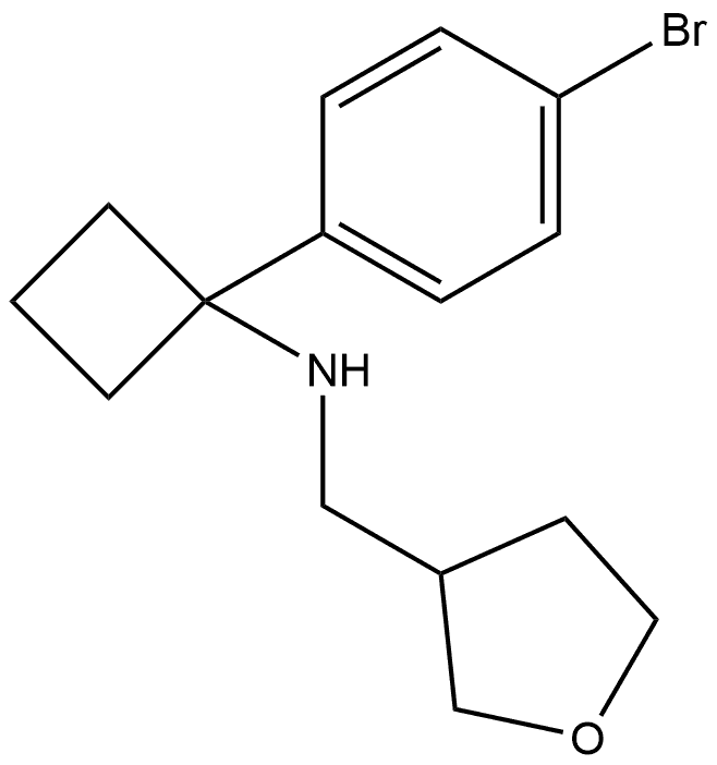 N-1-(4-Bromophenyl)cyclobutyltetrahydro-3-furanmethanamine Structure