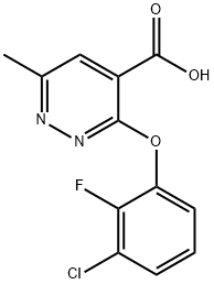 3-(3-chloro-2-fluorophenoxy)-6-methylpyridazine-4-carboxylic acid Structure