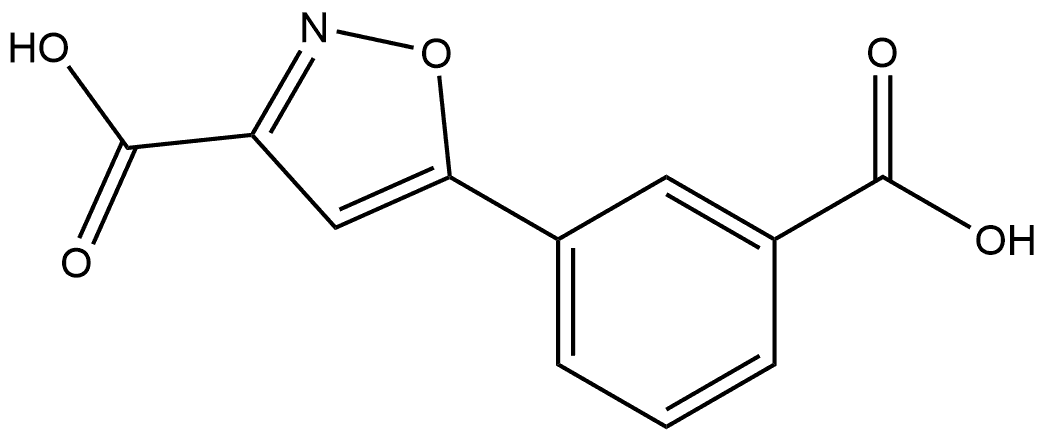 5-(3-Carboxyphenyl)-3-isoxazolecarboxylic acid Structure