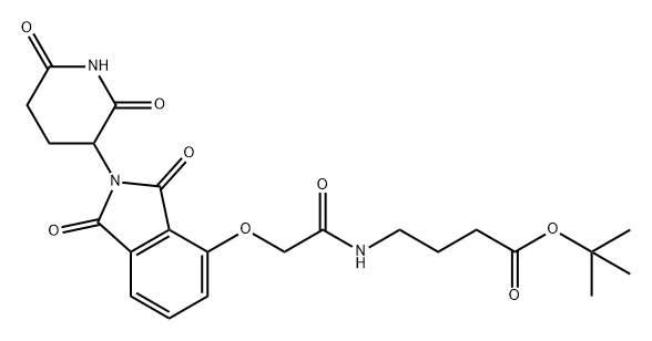 Butanoic acid, 4-[[2-[[2-(2,6-dioxo-3-piperidinyl)-2,3-dihydro-1,3-dioxo-1H-isoindol-4-yl]oxy]acetyl]amino]-, 1,1-dimethylethyl ester Structure