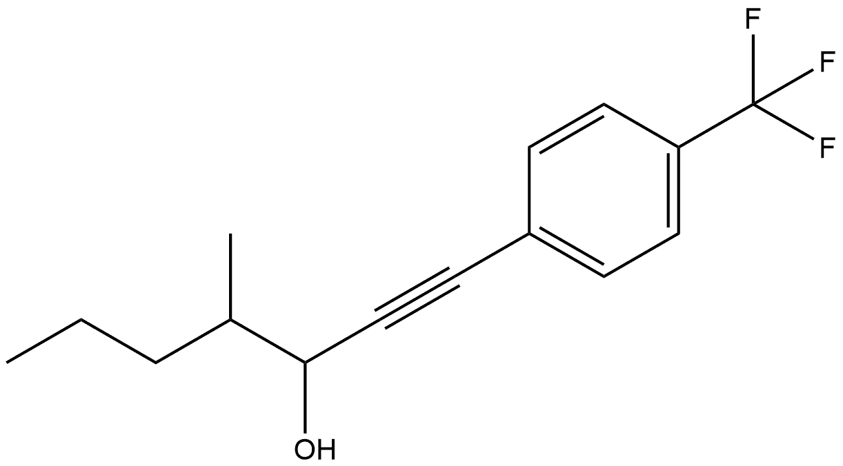 4-Methyl-1-[4-(trifluoromethyl)phenyl]-1-heptyn-3-ol Structure