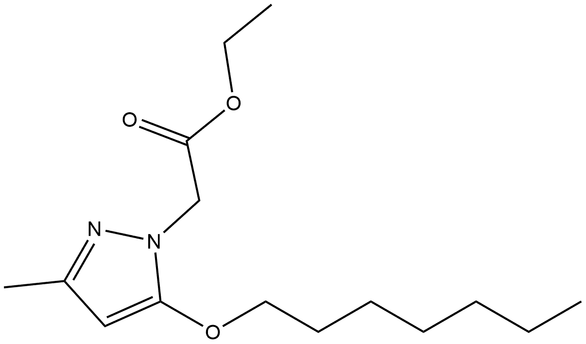 ethyl 2-[5-(heptyloxy)-3-methyl-1H-pyrazol-1-yl]acetate Structure