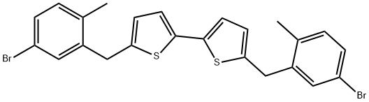 2,2'-Bithiophene, 5,5'-bis[(5-bromo-2-methylphenyl)methyl]- 구조식 이미지