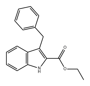 1H-Indole-2-carboxylic acid, 3-(phenylmethyl)-, ethyl ester Structure