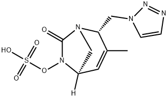 Sulfuric acid, mono[(2S,5R)-3-methyl-7-oxo-2-
(1H-1,2,3-triazol-1-ylmethyl)-1,6-diazabicyclo
[3.2.1]oct-3-en-6-yl] ester Structure