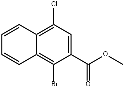 2-Naphthalenecarboxylic acid, 1-bromo-4-chloro-, methyl ester Structure