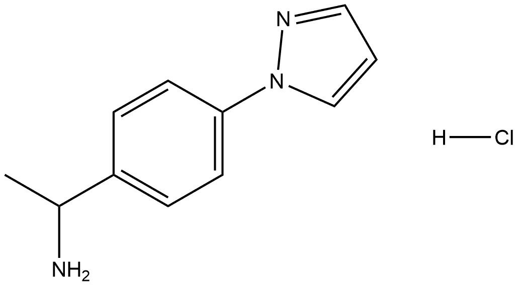 1-(4-(1H-pyrazol-1-yl)phenyl)ethan-1-amine hydrochloride Structure