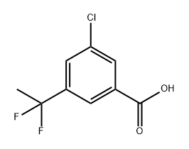 Benzoic acid, 3-chloro-5-(1,1-difluoroethyl)- Structure