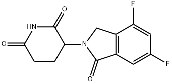 2,6-Piperidinedione, 3-(4,6-difluoro-1,3-dihydro-1-oxo-2H-isoindol-2-yl)- 구조식 이미지