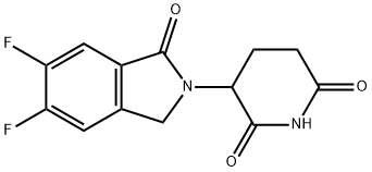 3-(5,6-difluoro-1,3-dihydro-1-oxo-2H-isoindol-2-yl)-2,6-Piperidinedione Structure