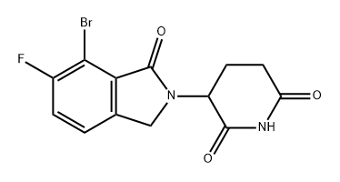 2,6-Piperidinedione, 3-(7-bromo-6-fluoro-1,3-dihydro-1-oxo-2H-isoindol-2-yl)- Structure