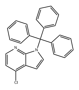 1H-Pyrrolo[2,3-b]pyridine, 4-chloro-1-(triphenylmethyl)- Structure