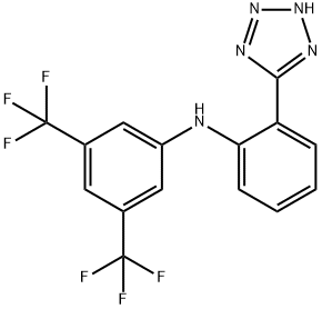 N-[2-(2H-Tetrazol-5-yl)phenyl]-3,5-bis(trifluoromethyl)benzenamine Structure