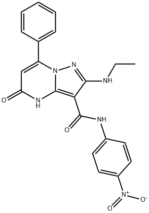 Pyrazolo[1,5-a]pyrimidine-3-carboxamide, 2-(ethylamino)-4,5-dihydro-N-(4-nitrophenyl)-5-oxo-7-phenyl- Structure