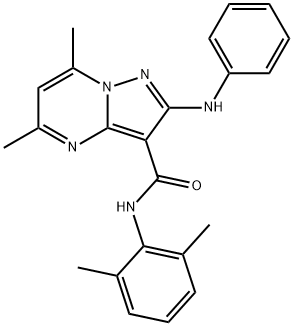 Pyrazolo[1,5-a]pyrimidine-3-carboxamide, N-(2,6-dimethylphenyl)-5,7-dimethyl-2-(phenylamino)- Structure