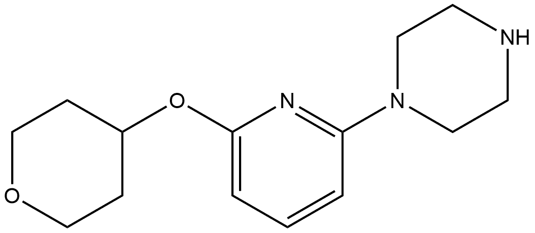 1-[6-[(Tetrahydro-2H-pyran-4-yl)oxy]-2-pyridinyl]piperazine Structure