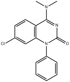 2(1H)-Quinazolinone, 7-chloro-4-(dimethylamino)-1-phenyl- Structure