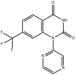 1-(2-Pyrazinyl)-7-(trifluoromethyl)-2,4(1H,3H)-quinazolinedione Structure