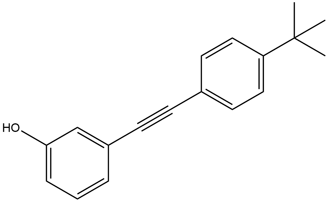 3-[2-[4-(1,1-Dimethylethyl)phenyl]ethynyl]phenol Structure