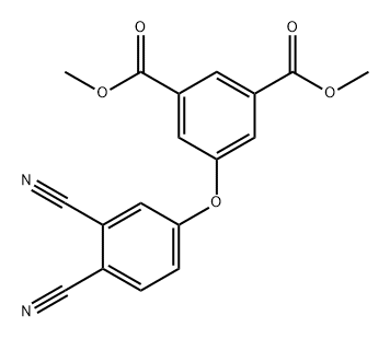 1,3-Benzenedicarboxylic acid, 5-(3,4-dicyanophenoxy)-, 1,3-dimethyl ester 구조식 이미지