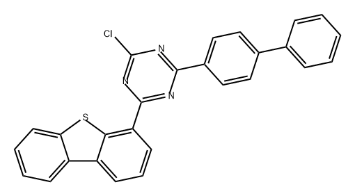 1,3,5-Triazine, 2-[1,1'-biphenyl]-4-yl-4-chloro-6-(4-dibenzothienyl)- Structure