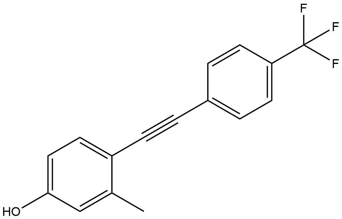 3-Methyl-4-[2-[4-(trifluoromethyl)phenyl]ethynyl]phenol Structure