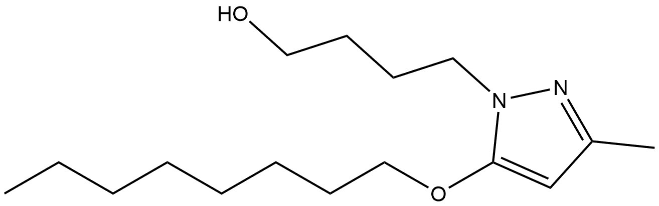 4-[3-methyl-5-(octyloxy)-1H-pyrazol-1-yl]butan-1-ol Structure