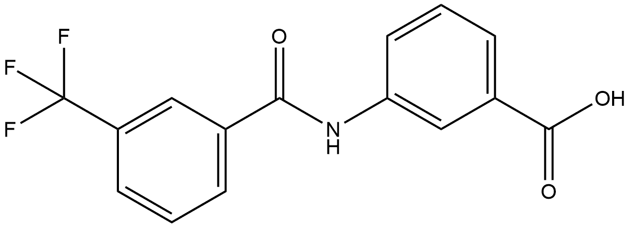 3-[[3-(Trifluoromethyl)benzoyl]amino]benzoic acid Structure