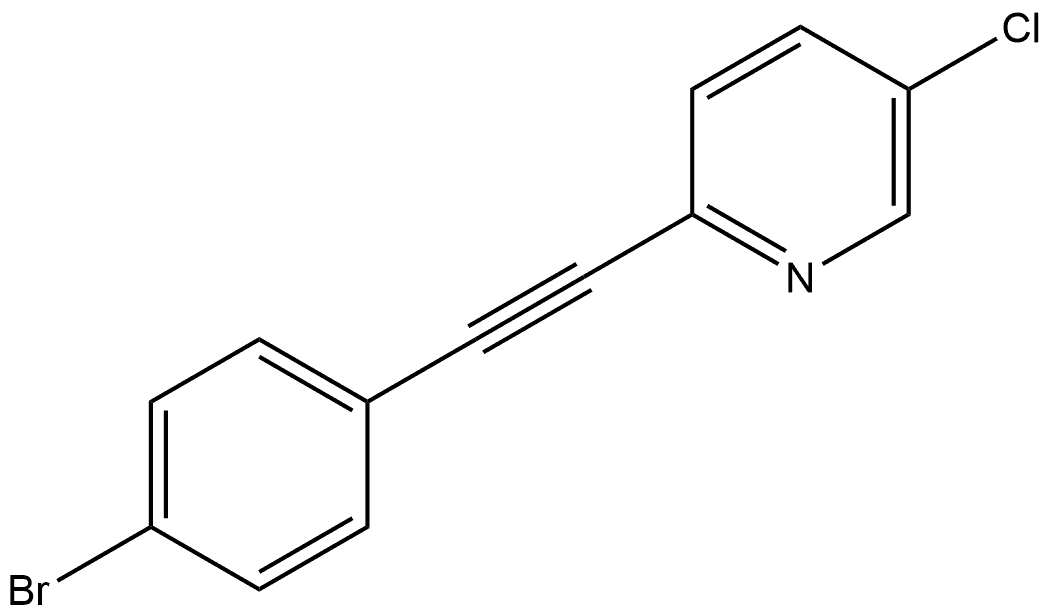 2-[2-(4-Bromophenyl)ethynyl]-5-chloropyridine Structure