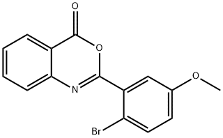 4H-3,1-Benzoxazin-4-one, 2-(2-bromo-5-methoxyphenyl)- Structure