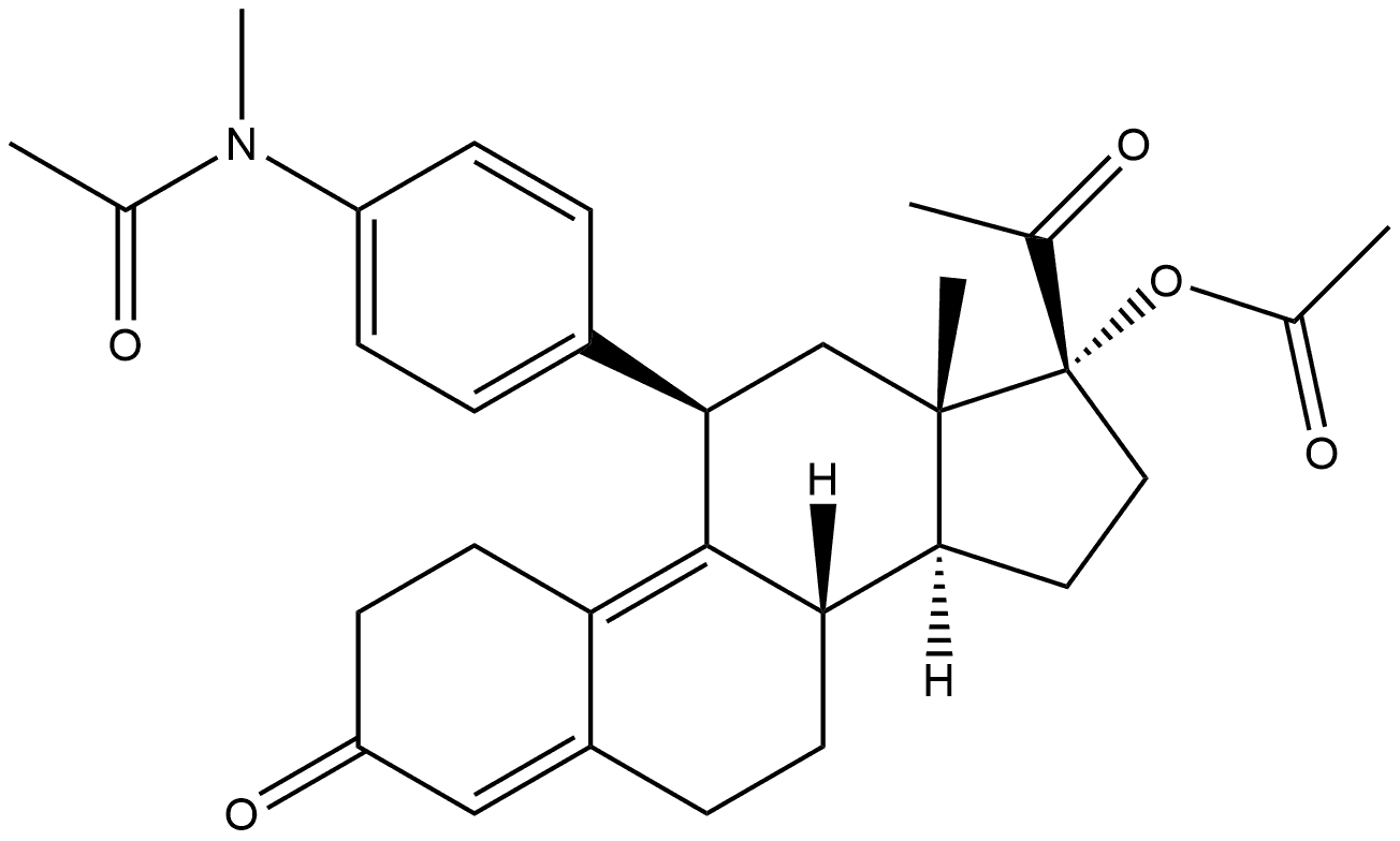 N-Desmethyl N-Acetyl Ulipristal Acetate 구조식 이미지