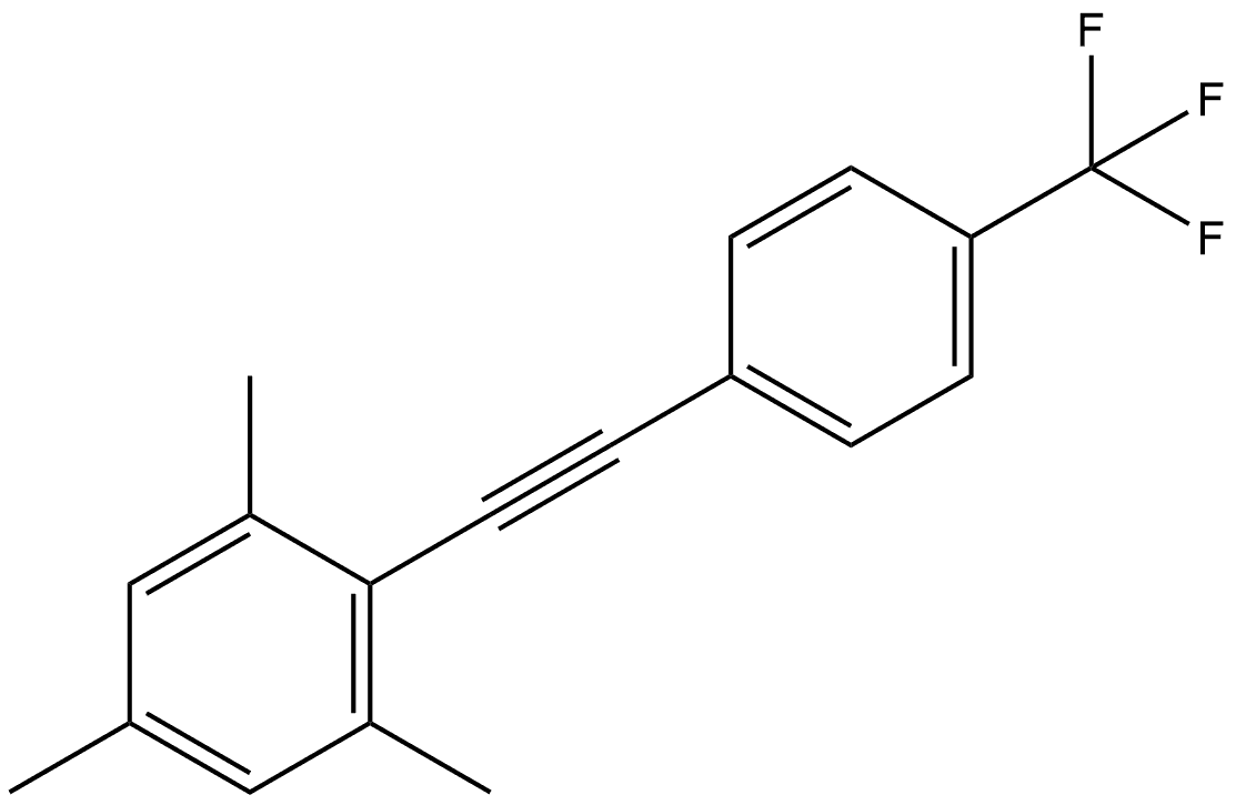 1,3,5-Trimethyl-2-[2-[4-(trifluoromethyl)phenyl]ethynyl]benzene Structure