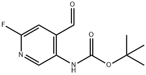 Carbamic acid, N-?(6-?fluoro-?4-?formyl-?3-?pyridinyl)?-?, 1,?1-?dimethylethyl ester Structure