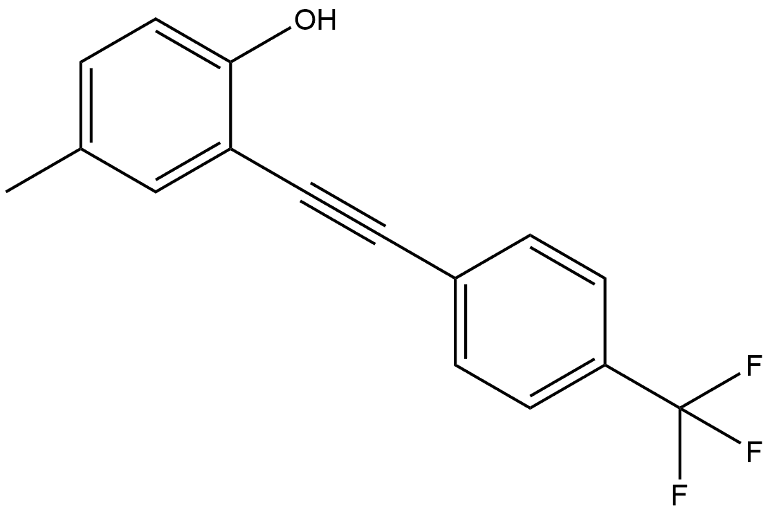 4-Methyl-2-[2-[4-(trifluoromethyl)phenyl]ethynyl]phenol Structure