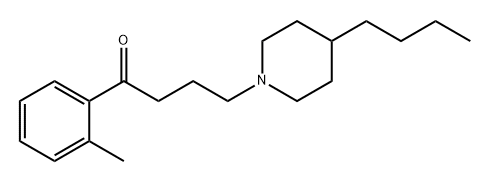 1-Butanone, 4-(4-butyl-1-piperidinyl)-1-(2-methylphenyl)- Structure