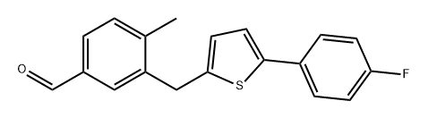 Benzaldehyde, 3-[[5-(4-fluorophenyl)-2-thienyl]methyl]-4-methyl- 구조식 이미지