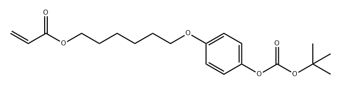 2-Propenoic acid, 6-[4-[[(1,1-dimethylethoxy)carbonyl]oxy]phenoxy]hexyl ester Structure