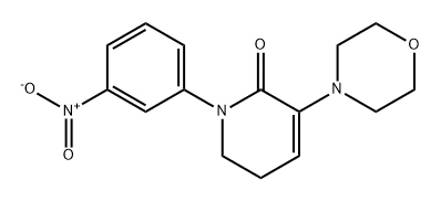 2(1H)-Pyridinone, 5,6-dihydro-3-(4-morpholinyl)-1-(3-nitrophenyl)- Structure