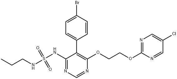 Sulfamide, N-[5-(4-bromophenyl)-6-[2-[(5-chloro-2-pyrimidinyl)oxy]ethoxy]-4-pyrimidinyl]-N'-propyl- Structure