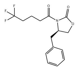 2-Oxazolidinone, 4-(phenylmethyl)-3-(5,5,5-trifluoro-1-oxopentyl)-, (4R)- Structure