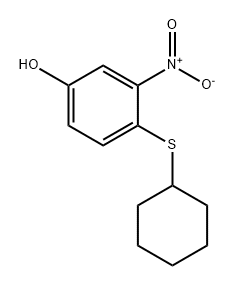 Phenol, 4-(cyclohexylthio)-3-nitro- Structure