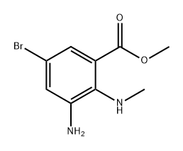 Benzoic acid, 3-amino-5-bromo-2-(methylamino)-, methyl ester Structure